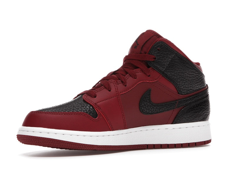 Jordan 1 Mid Team Red Black White (GS)