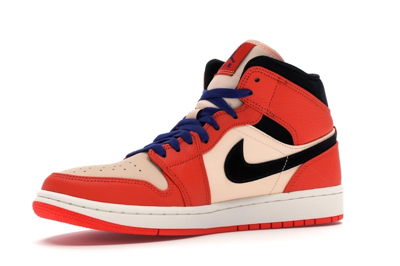 Jordan 1 Mid Team Orange Black