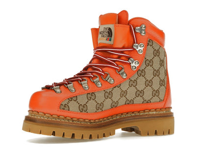 Gucci x The North Face Canvas Leather Boot Beige Orange (Women's)