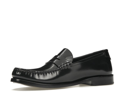 Saint Laurent Le Loafer Penny Slippers Black Leather