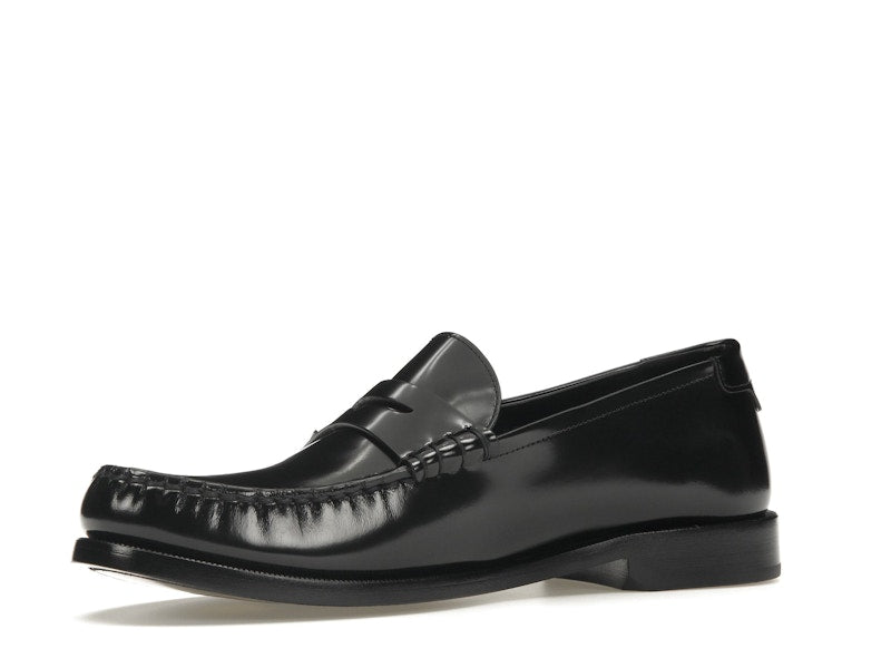 Saint Laurent Le Loafer Penny Slippers Black Leather