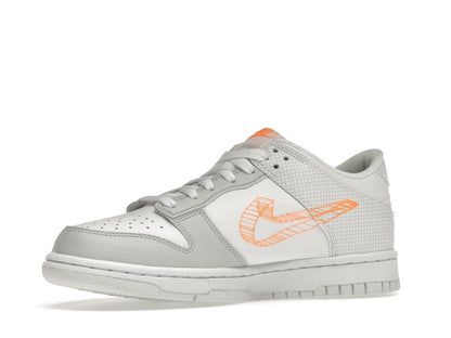 Nike Dunk Low SE 3D Swoosh Pure Platinum Total Orange (GS)