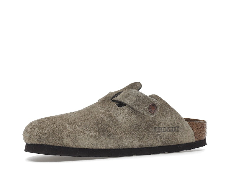 Birkenstock Boston Soft Footbed Suede Taupe (Narrow Fit)