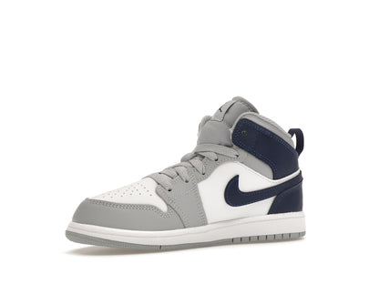 Jordan 1 Mid Wolf Grey Midnight Navy (PS)