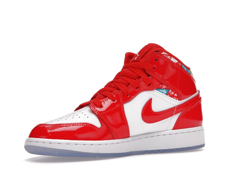 Jordan 1 Mid Barcelona Sweater Red Patent (GS)