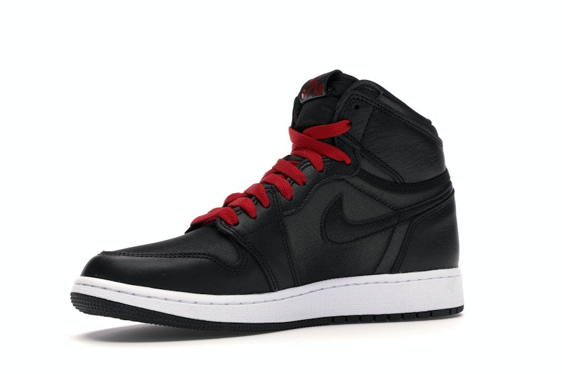 Jordan 1 Retro High Black Satin Gym Red Black (GS)