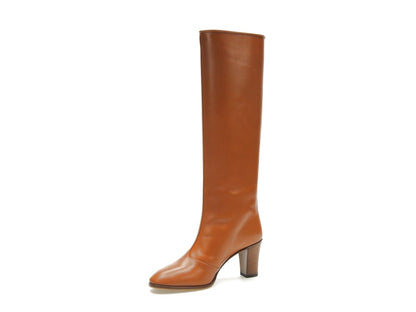 adidas x Gucci 73mm Knee-High Boots Cognac Leather