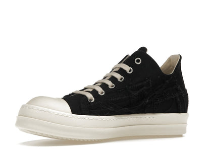 Rick Owens DRKSHDW Slashed Low Sneaks Black Milk