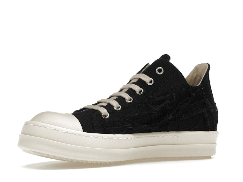 Rick Owens DRKSHDW Slashed Low Sneaks Black Milk
