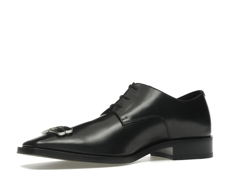 Balenciaga Rim Derby Shoes Black Leather