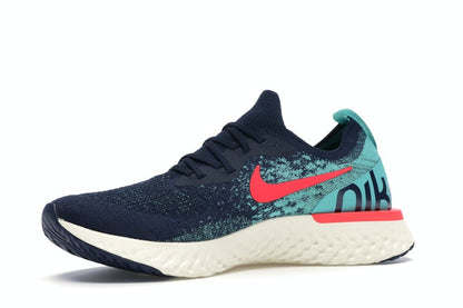 Nike Epic React Flyknit College Navy Hyper Jade