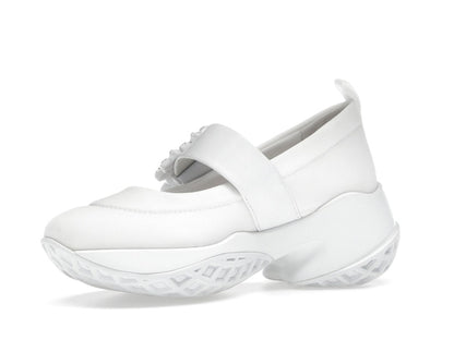 Roger Vivier Viv' Run Babies White Crystal Buckle (Women's)