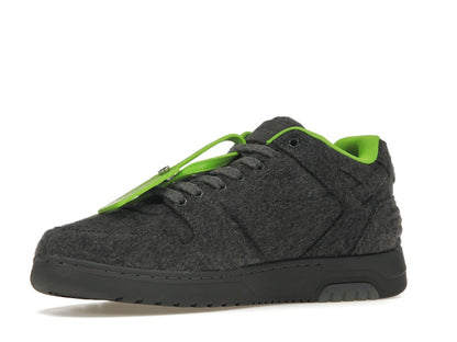 OFF-WHITE Out Of Office "OOO" Low Tops Grey Green Wool