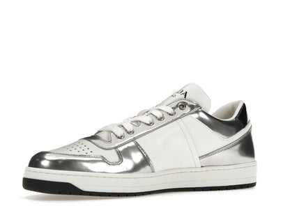 Prada Downtown Low Top Sneakers Leather White Silver