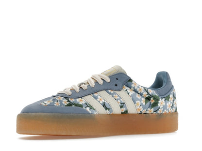 adidas Sambae Liberty London Floral Embroidery Blue Cream White (Women's)