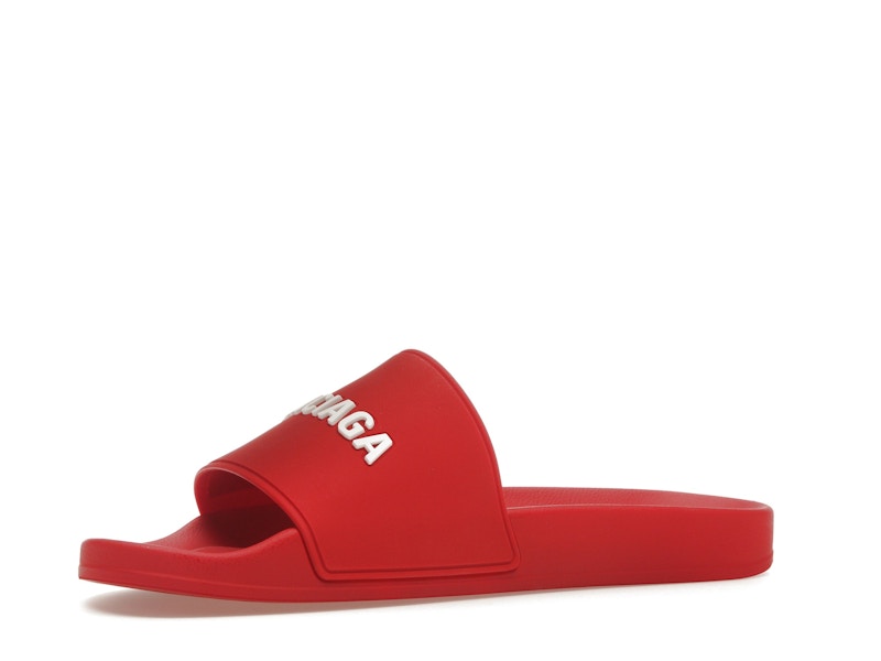 Balenciaga Pool Slide Red White