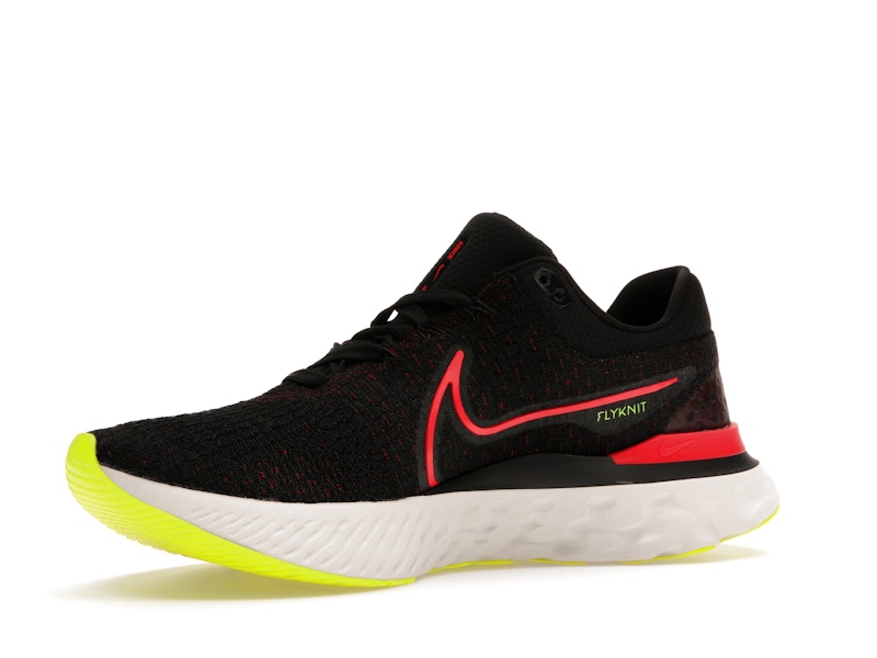 Nike React Infinity Run Flyknit 3 Black Siren Red Volt