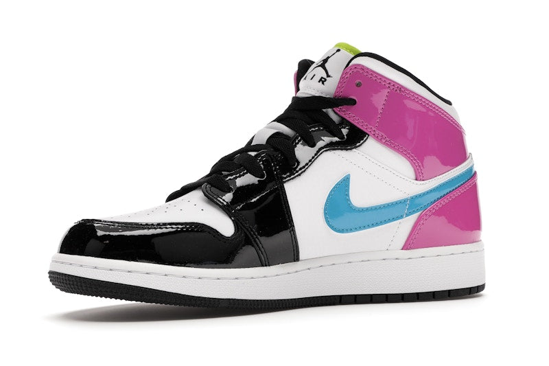 Jordan 1 Mid White Black Cyber Pink (GS)
