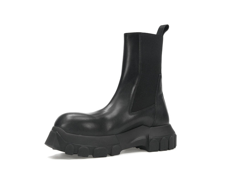 Rick Owens Lido Beatle Bozo Tractor Boots Black