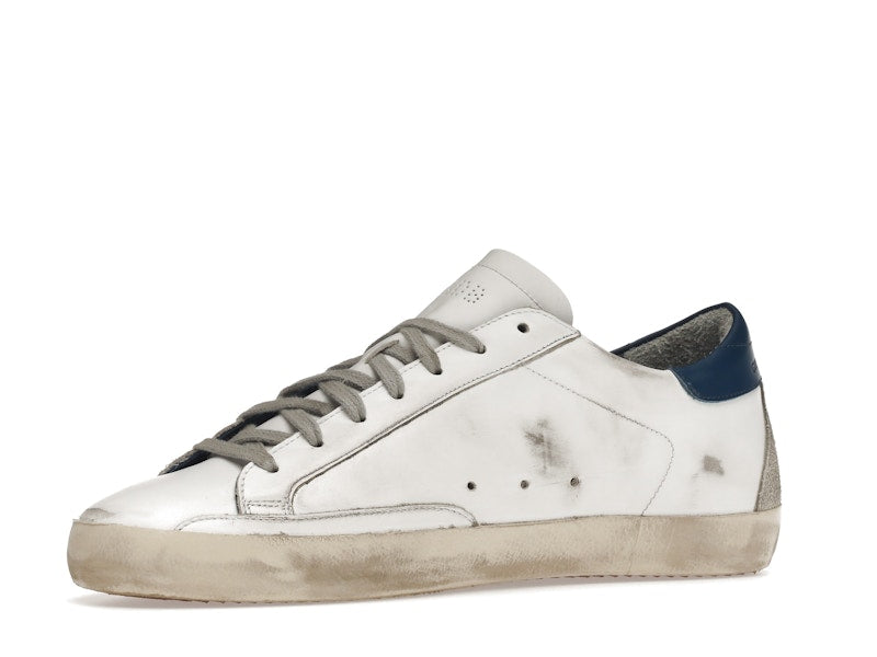 Golden Goose Super-Star White Royal Blue Grey Suede Patch