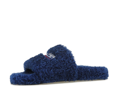 Balenciaga Furry Slide Blue