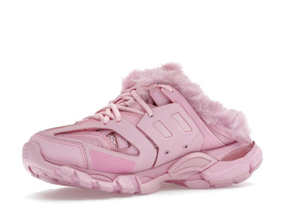 Balenciaga Track Mule Pink Faux Fur (Women's)