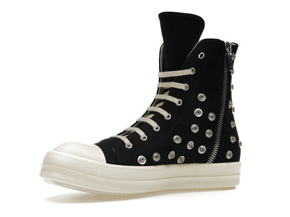 Rick Owens DRKSHDW Sneaks Studded Eyelets Black Milk
