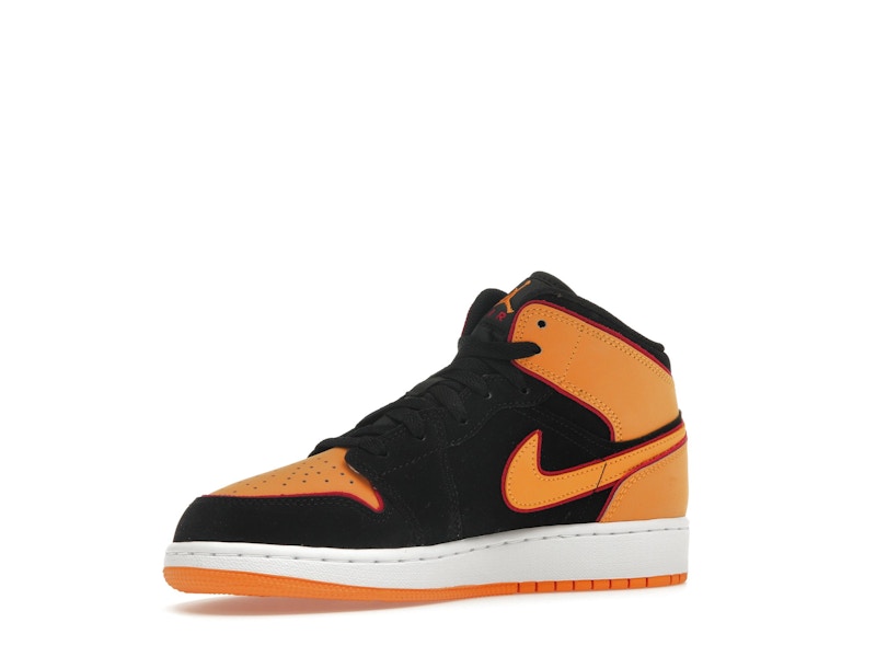 Jordan 1 Mid SE Black Vivid Orange (GS)