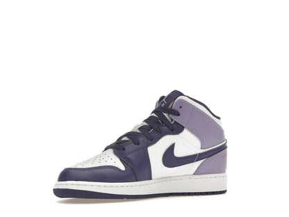 Jordan 1 Mid White Sky J Purple (GS)