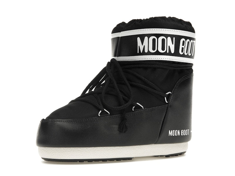 Moon Boot Icon Low Nylon Boot Black White