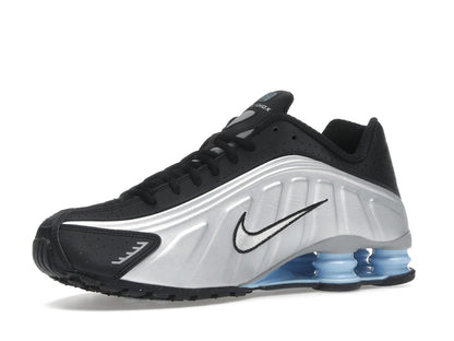 Nike Shox R4 Metallic Silver Black Psychic Blue
