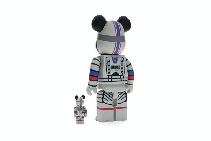 Bearbrick x Billionaire Boys Club x Mickey Mouse Astronaut 100% & 400% Set Multicolor