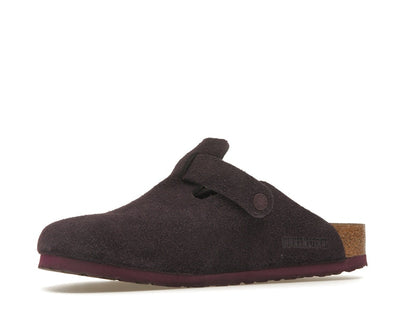 Birkenstock Boston Soft Footbed Suede Wine