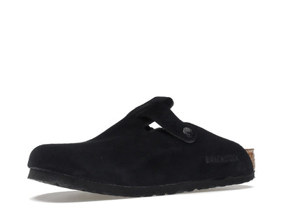 Birkenstock Boston Soft Footbed Suede Black