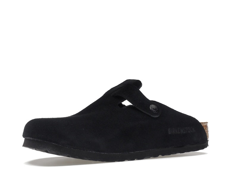 Birkenstock Boston Soft Footbed Suede Black