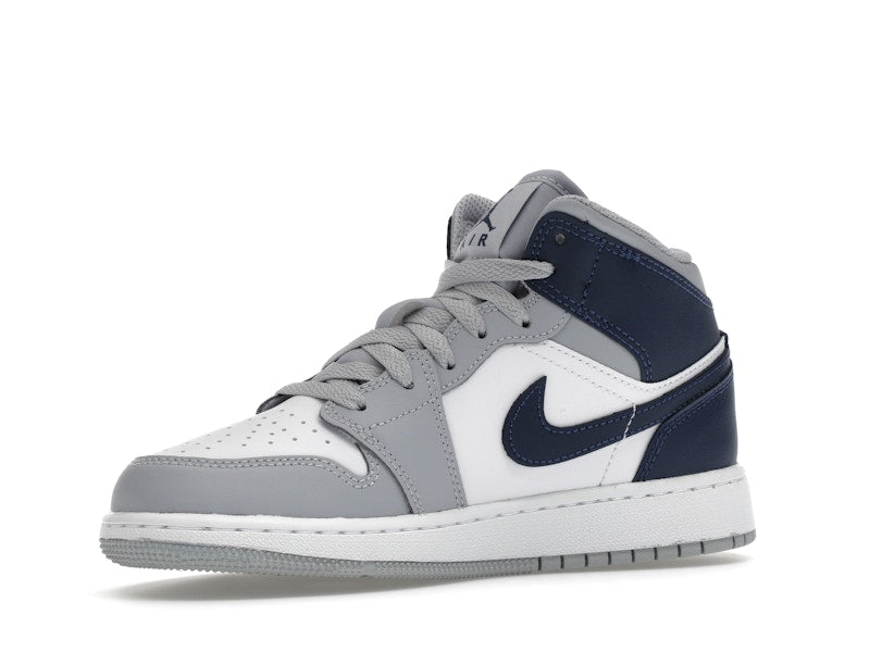 Jordan 1 Mid Wolf Grey Midnight Navy (GS)
