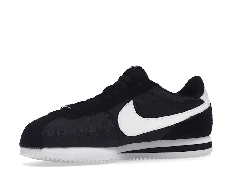 Nike Cortez Basic Nylon Black White-Metallic Silver