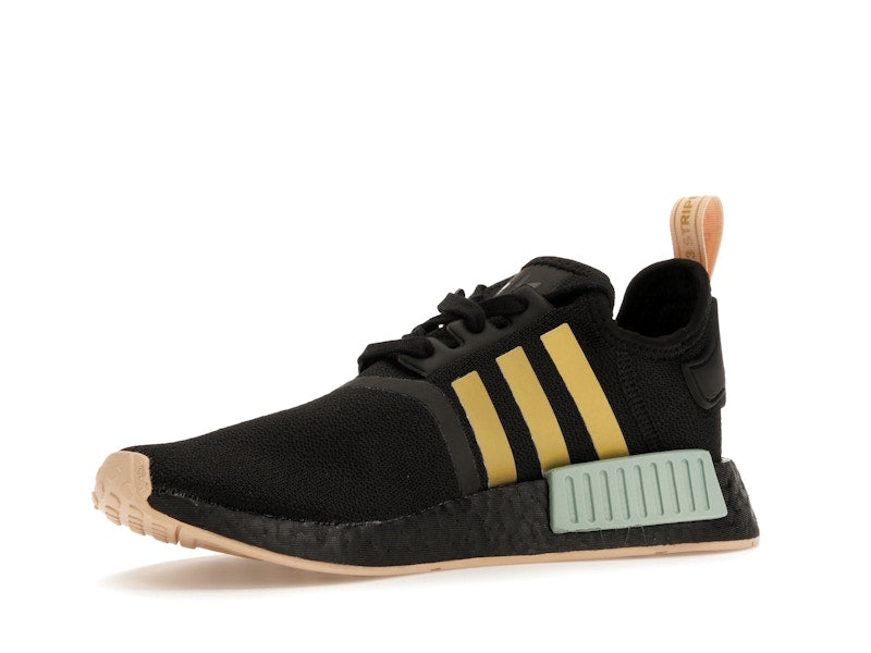 adidas NMD R1 Black Gold Metallic Halo Amber (Women's)