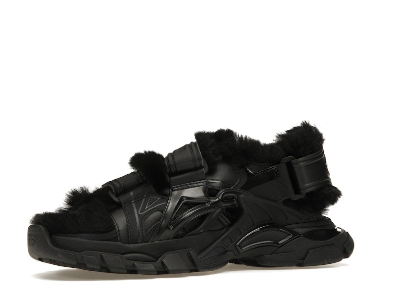 Balenciaga Track Sandal Fake Fur Black