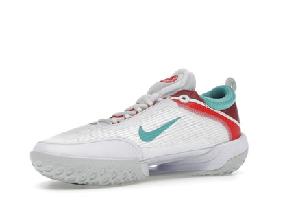 Nike Court Zoom NXT HC White Light Silver Habanero Red Washed Teal (Women's)