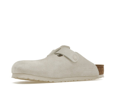 Birkenstock Boston Antique White Suede