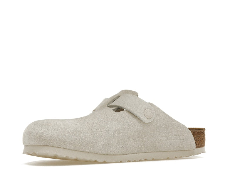 Birkenstock Boston Antique White Suede