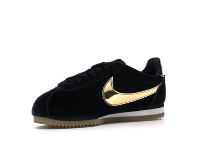Nike Classic Cortez Black Metallic Gold Gum (Women's)