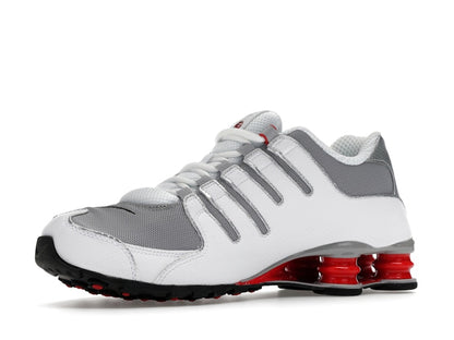 Nike Shox NZ White Red Metallic Silver