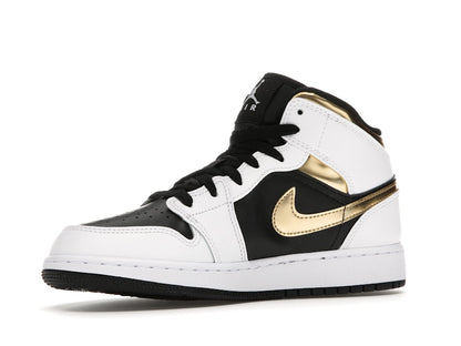 Jordan 1 Mid White Gold Black (GS)