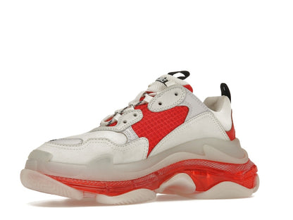 Balenciaga Triple S Clear Sole White Red