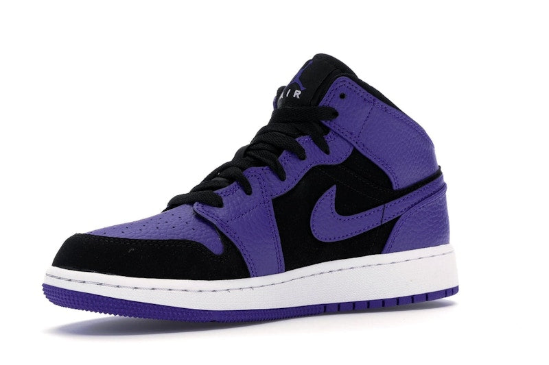 Jordan 1 Mid Black Dark Concord (GS)