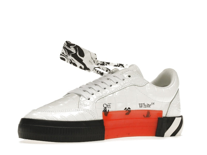 OFF-WHITE Vulc Low Croco Leather White Black