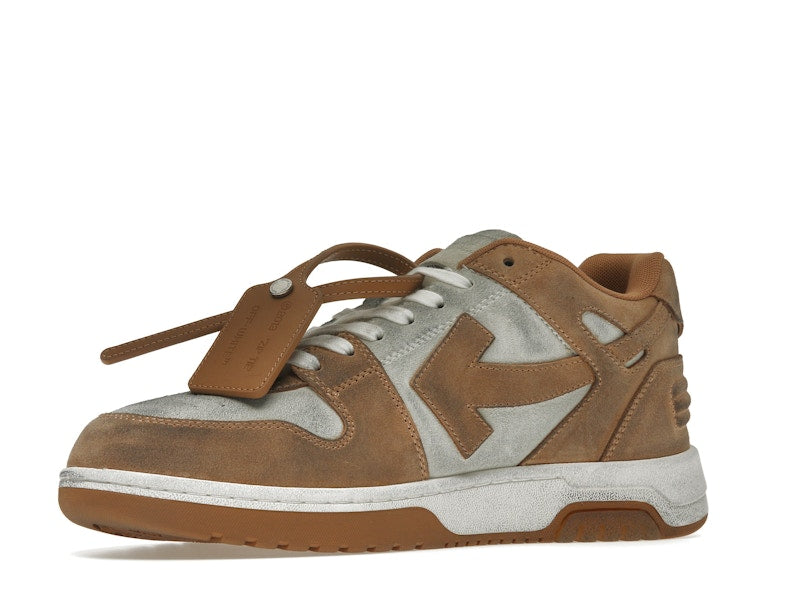 OFF-WHITE Out Of Office "OOO" Low Tops Distressed Brown White