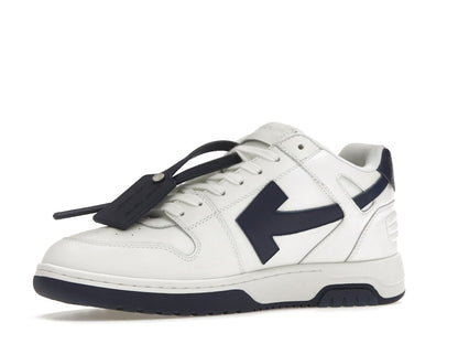 OFF-WHITE Out Of Office OOO Low Tops White Navy Blue